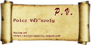 Polcz Vászoly névjegykártya